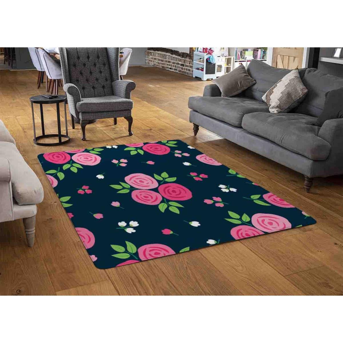 Rose Bud Pattern Rug - Pink / 230cm – image 3