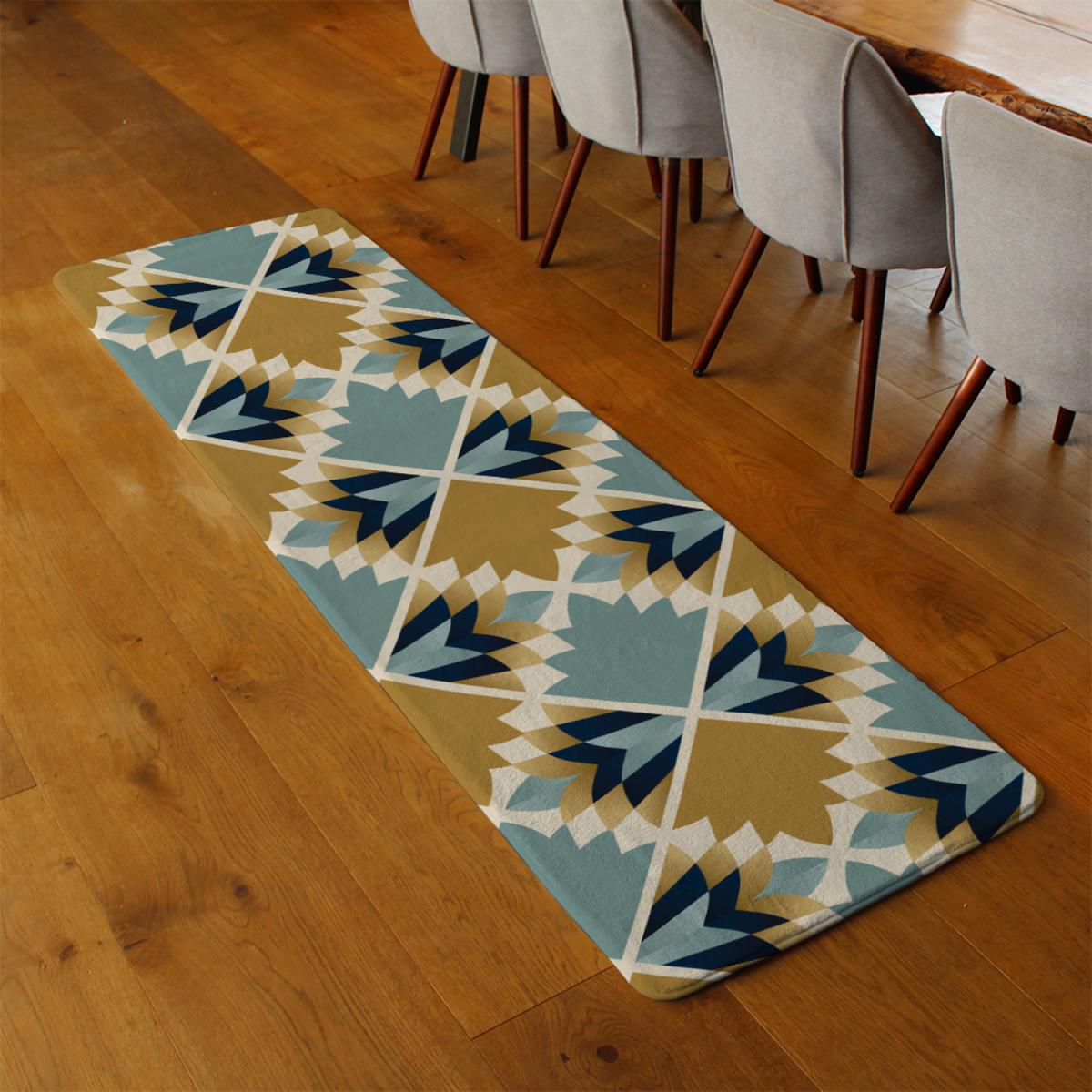 Cleopatra Fan Ethnic Pattern Runner Rug - Brown – image 3
