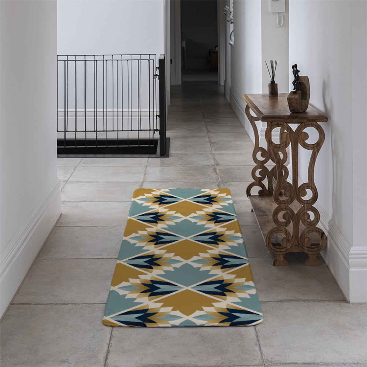 Cleopatra Fan Ethnic Pattern Runner Rug - Brown – image 4