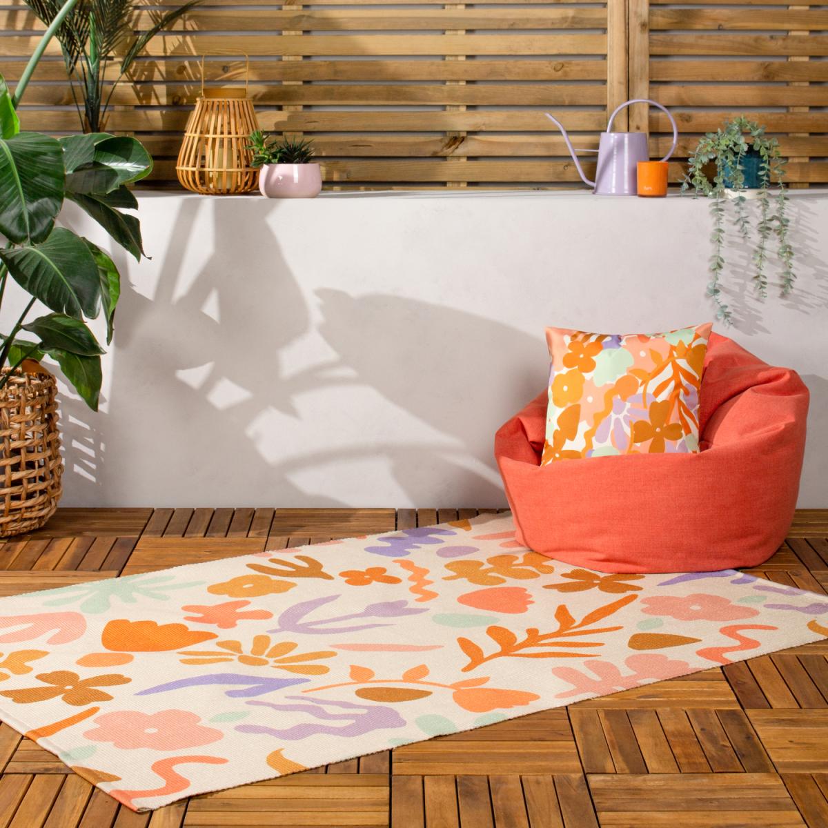Floral Abstract Outdoor Rug - Multicolour – image 2