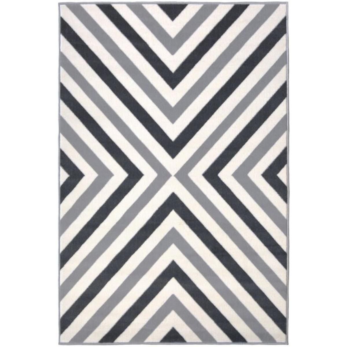 Modern Grey Geometric Living Room Rug - Islay - Grey / 230cm – image 4