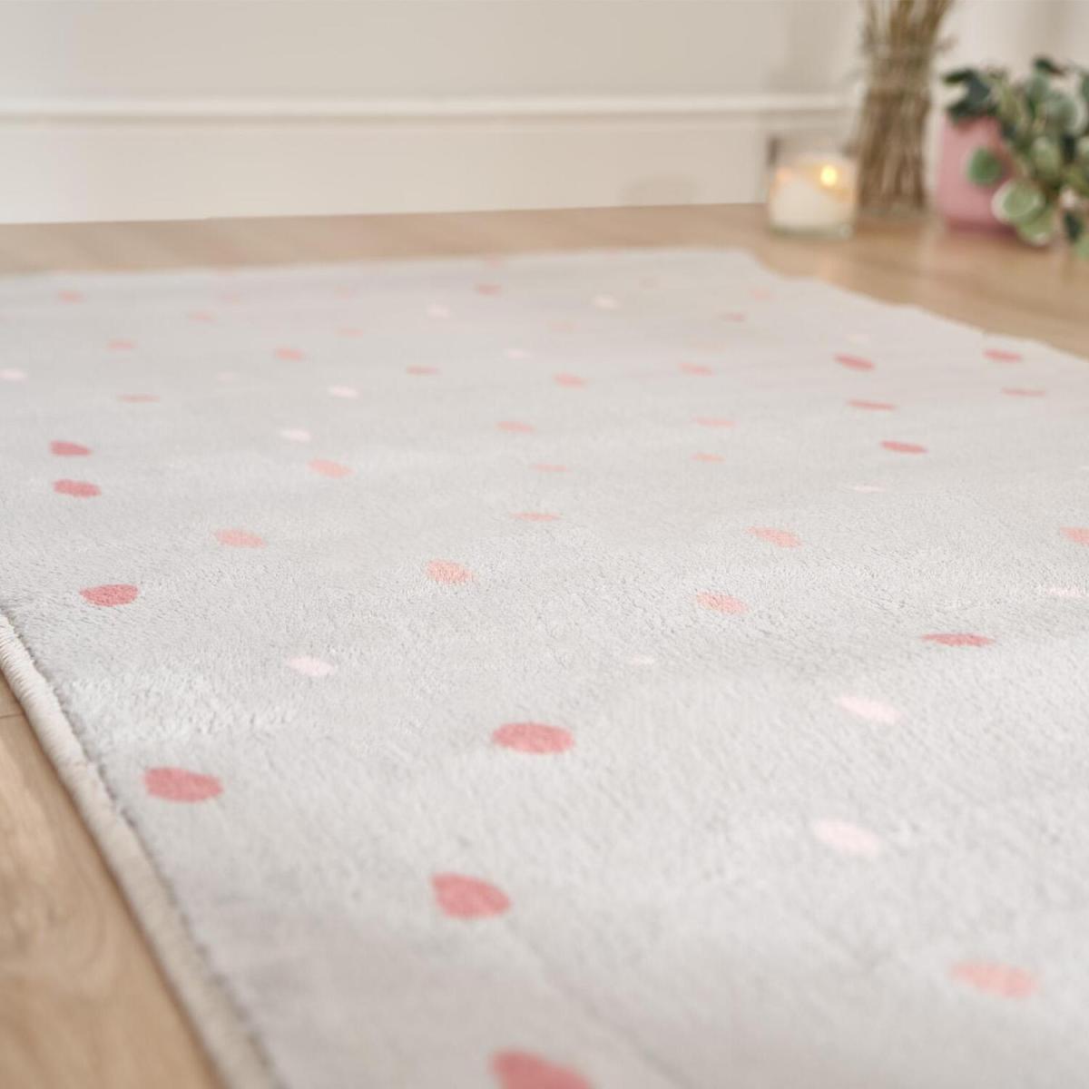 Dreamscene Dalmatian Spotty Print Rug Felt Mat - Grey / 150cm – image 2