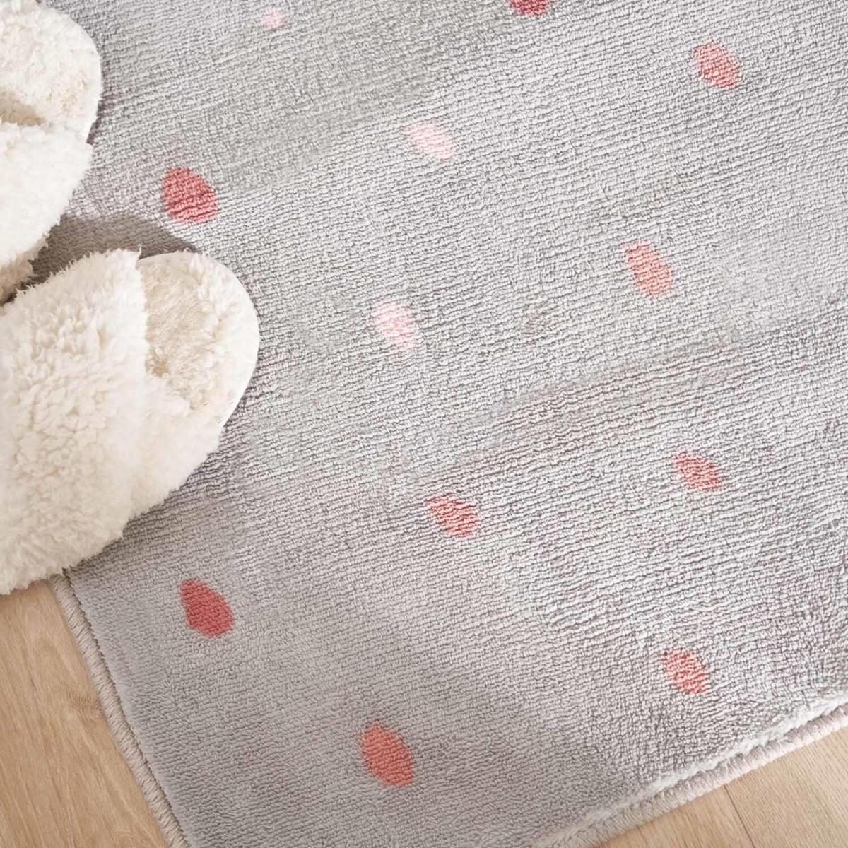 Dreamscene Dalmatian Spotty Print Rug Felt Mat - Grey / 150cm – image 4