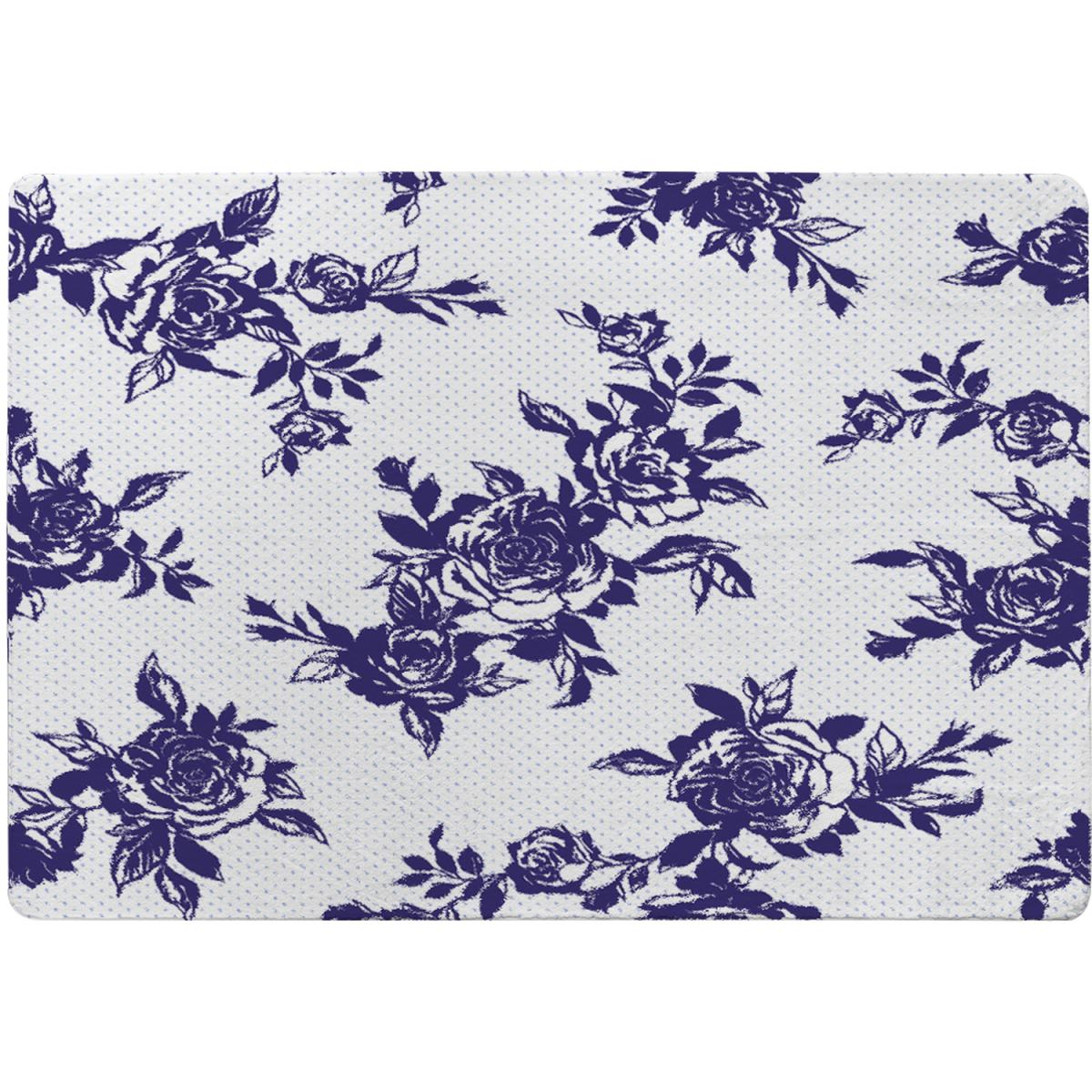 Roses Print On Polka Dots Rug - Purple / 230cm – image 2