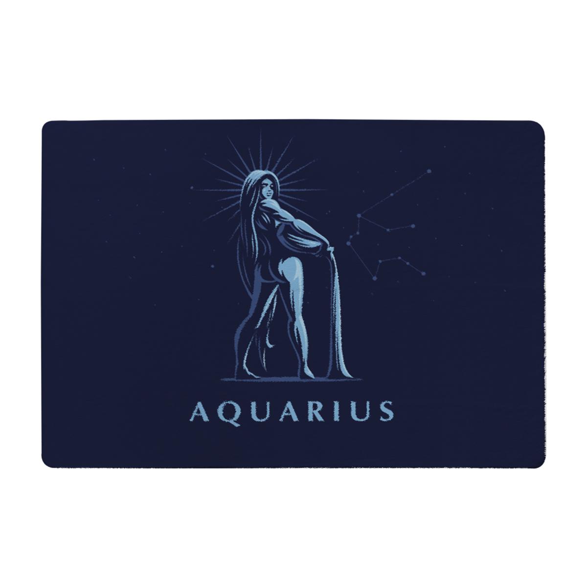 Sign Of The Zodiac Aquarius Style Rug - blue / 230cm – image 1