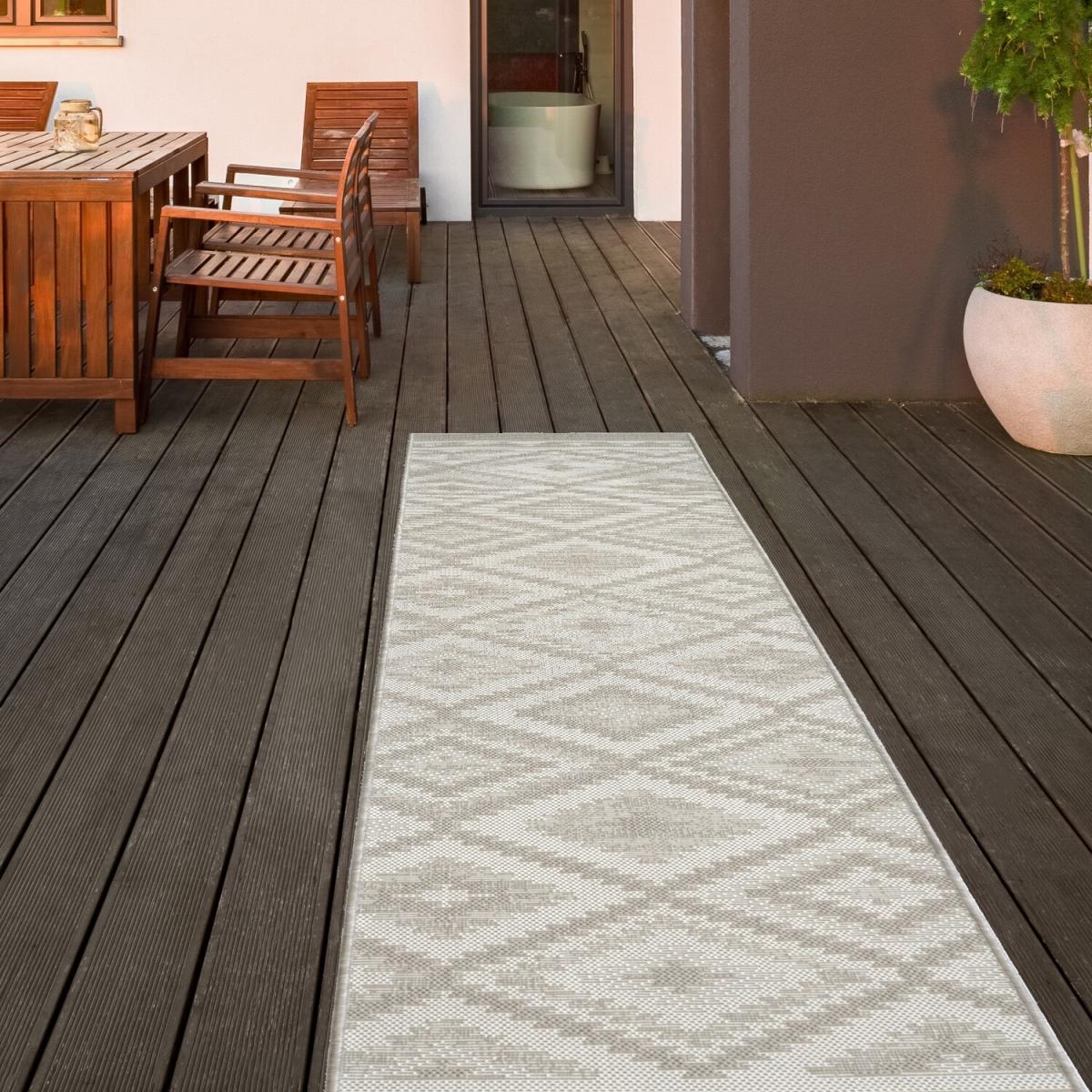 Grey Multi Purpose Washable Weatherproof Outdoor Rug - HF - Grey – image 6