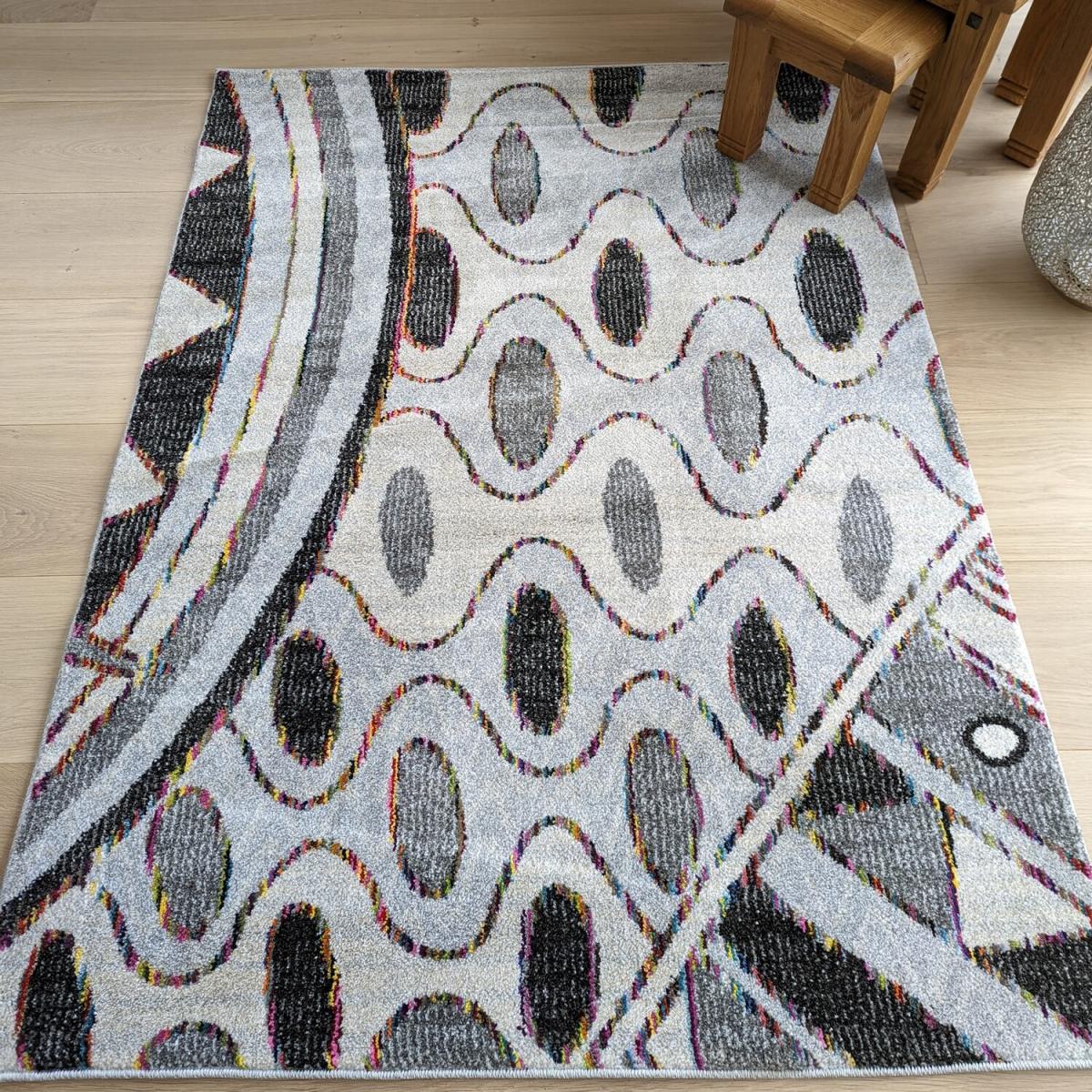 Grey Aztec Living Room Rug - Tempera - Grey / 230cm – image 2