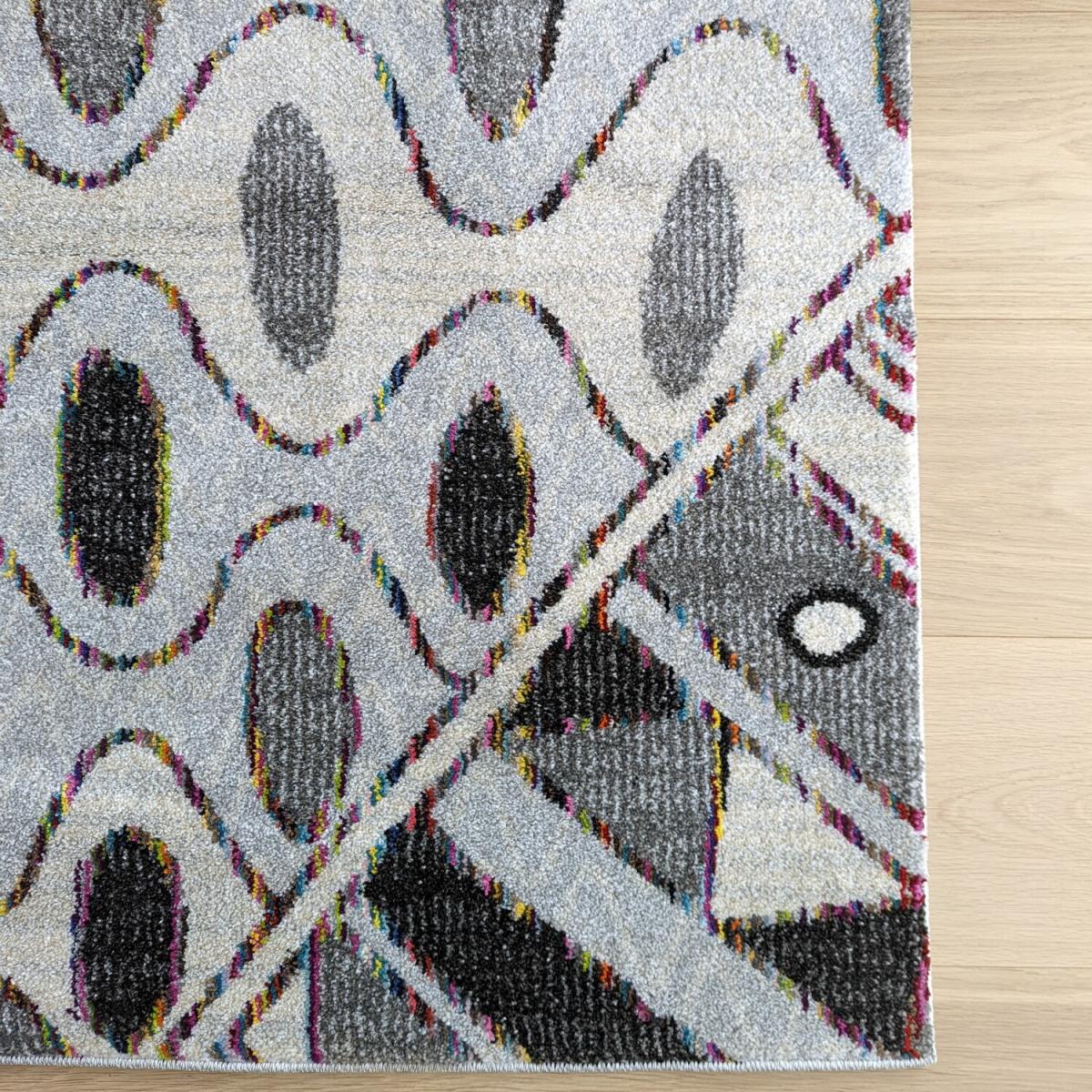 Grey Aztec Living Room Rug - Tempera - Grey / 230cm – image 4