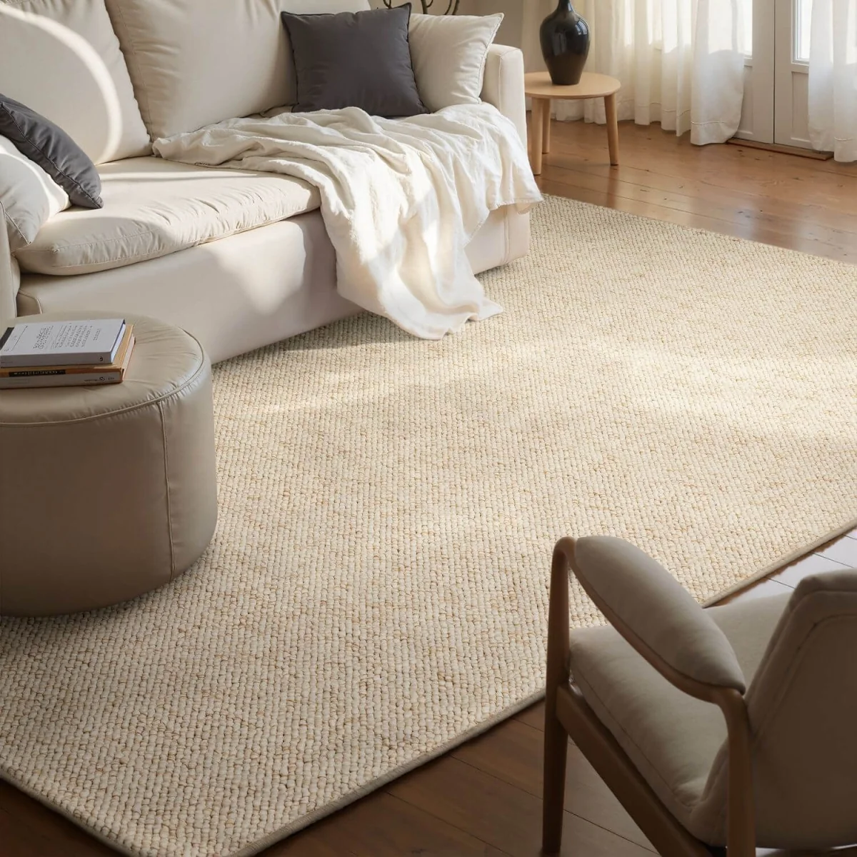 Wolly Tufted Wool Rug Cream - Cream / 140.0cm / 100.0cm – image 7