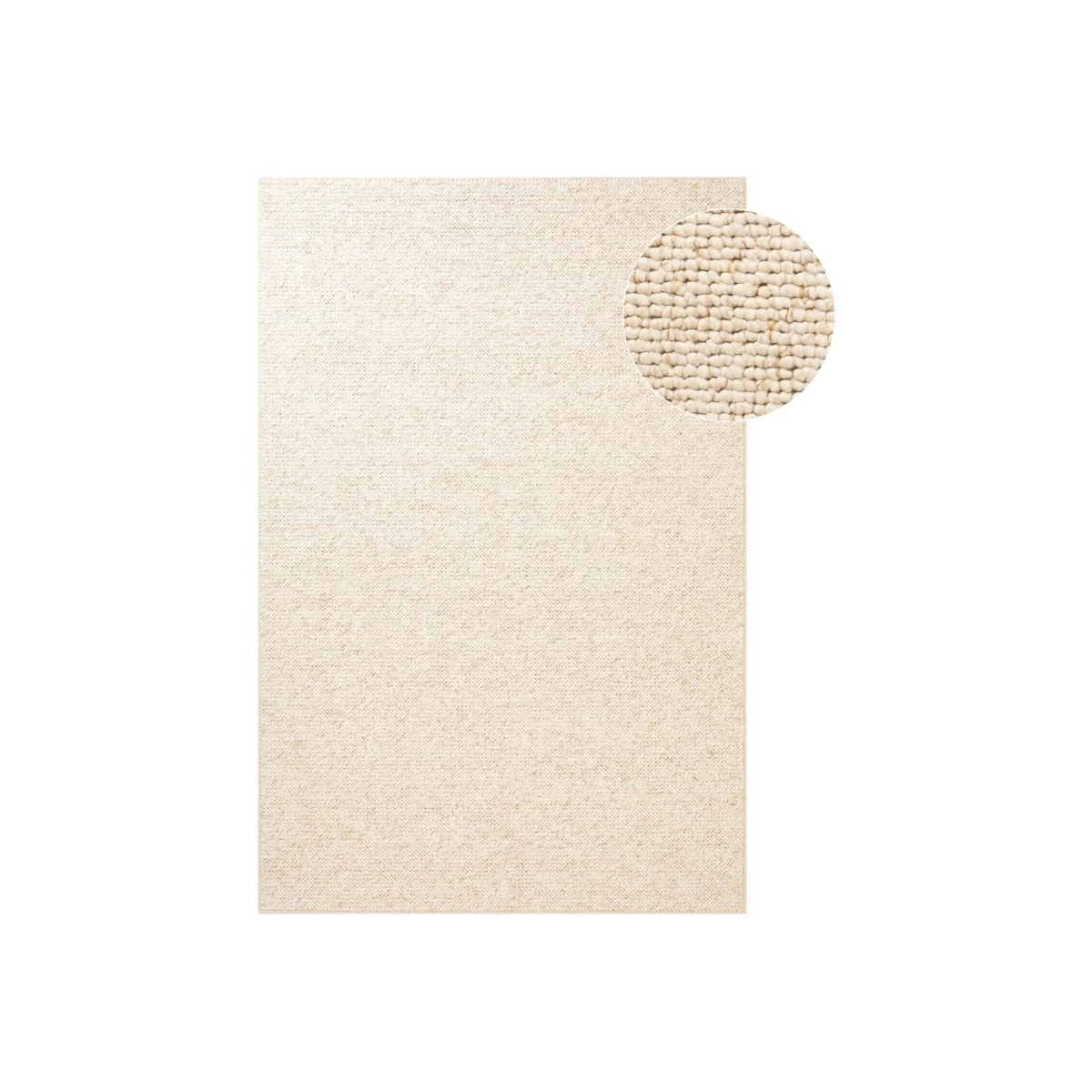 Wolly Tufted Wool Rug Cream - Cream / 140.0cm / 100.0cm – image 1