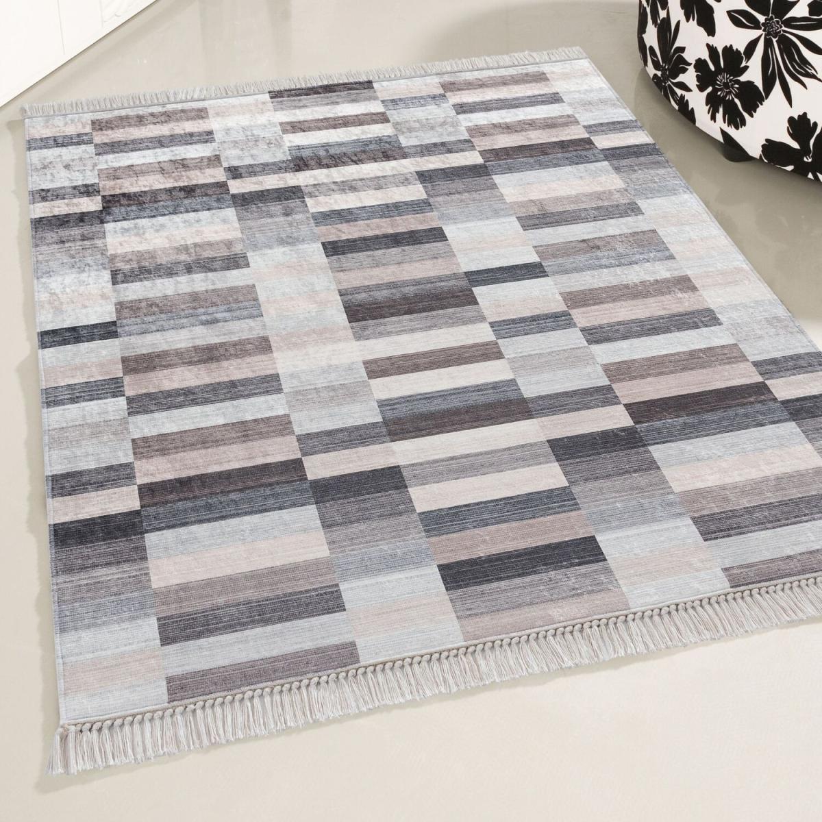 Caimas Collection Washable Rugs in Brown 2951 - Brown / 80cm