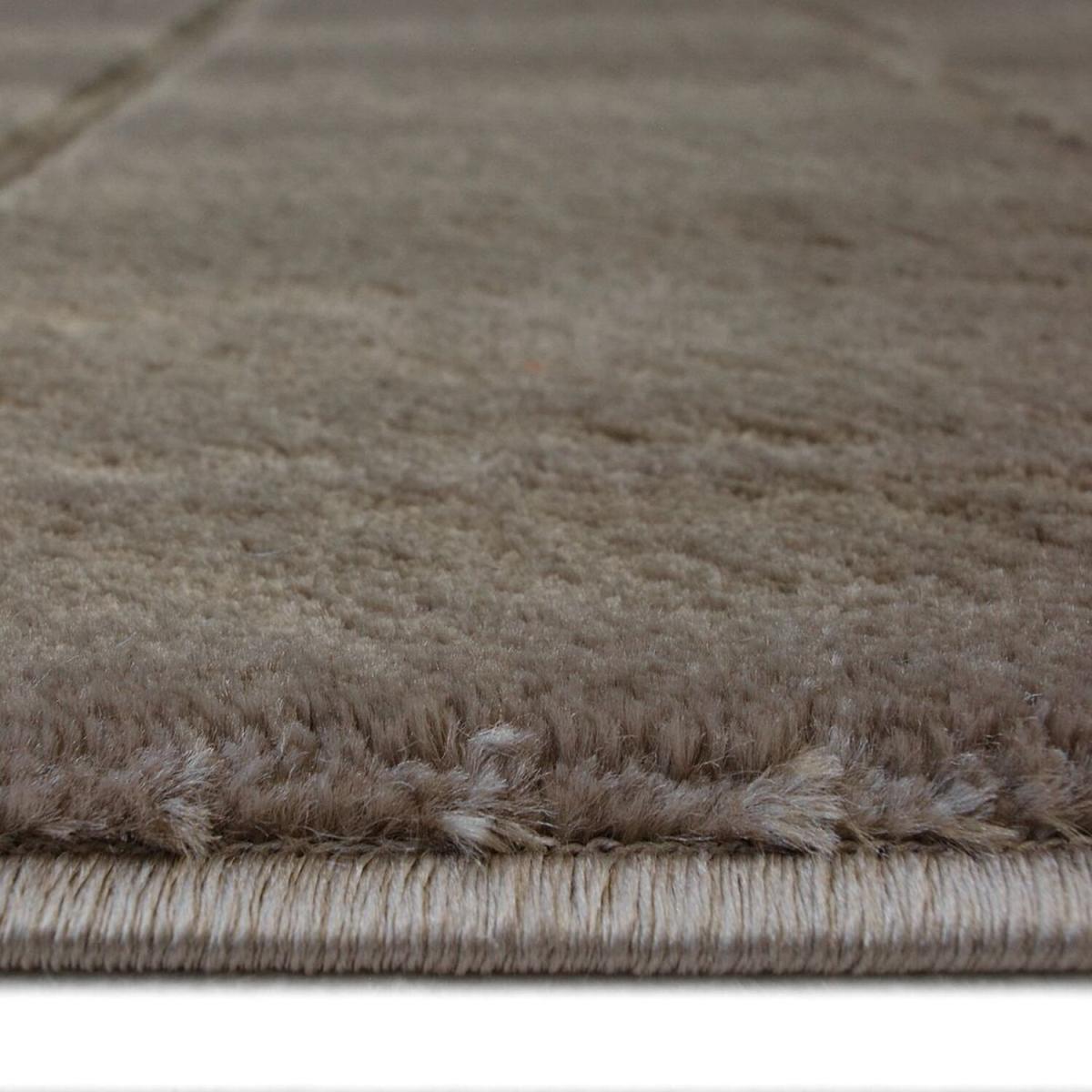 Natural Carved Geometric Area Rug - Mora - Brown / 230cm – image 3