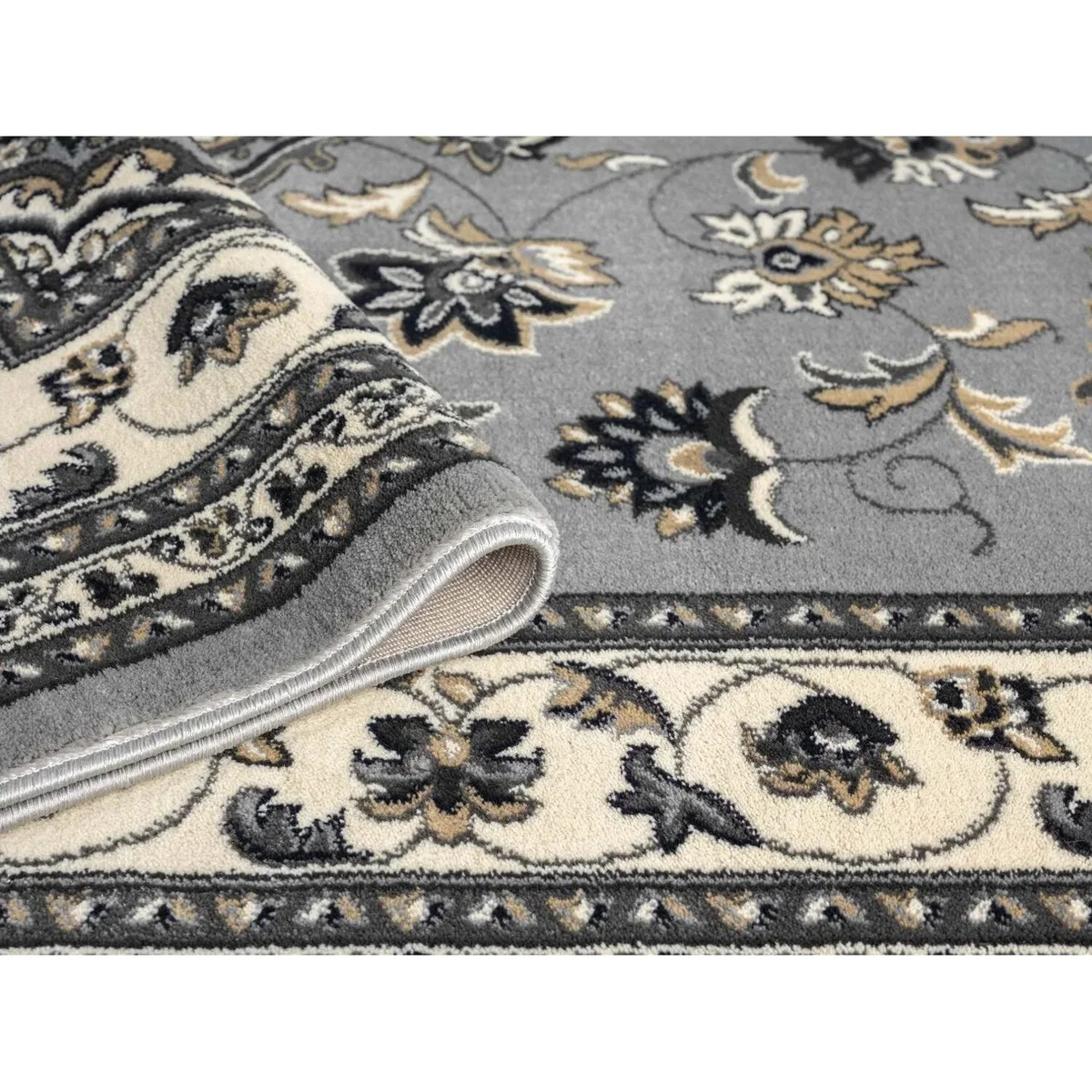 Underfoot Aurelia Large Rug - 8 mm Soft Polyester Pile, Jute Backing - Grey / 290.0cm – image 2