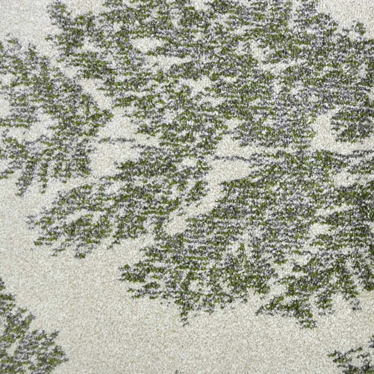Green Scandi Tree Print Living Room Rug - Perth - Green – image 3