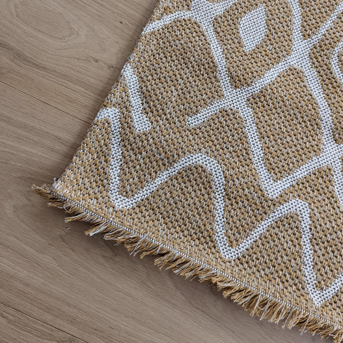 Gold Flatweave Moroccan Outdoor Rug - Gala - Yellow / 150cm – image 4