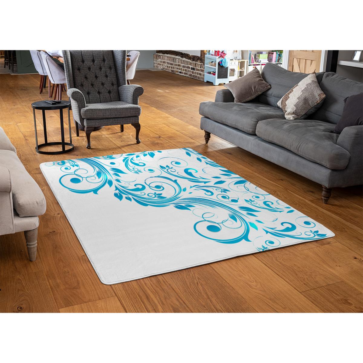 Swirls Designer Rug - Blue / 200cm – image 2