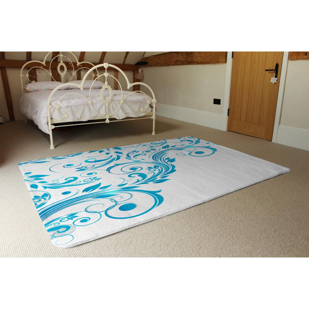 Swirls Designer Rug - Blue / 200cm – image 3