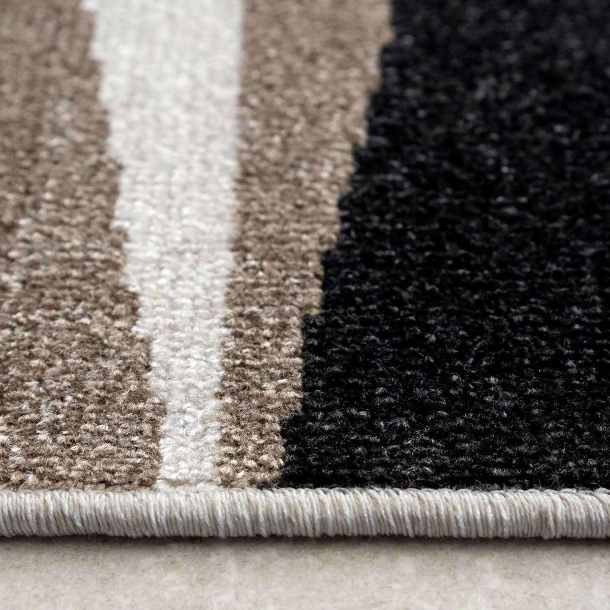 Grey Modern Geometric Flatweave Living Room Rug - Cadiz - Grey – image 4