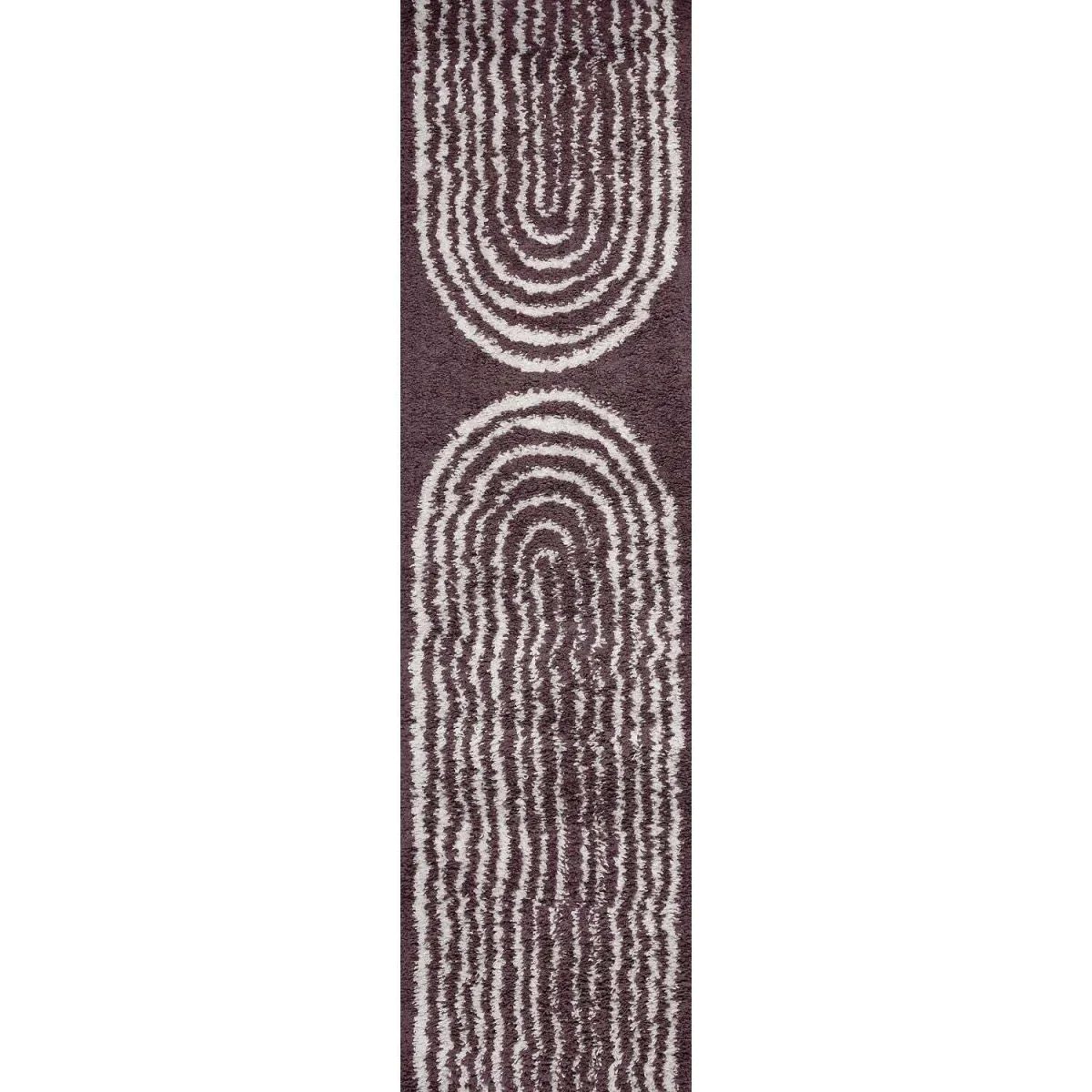 The Rugs Moodi Scandinavian Design Patterned Shaggy Runner - Purple β image 2