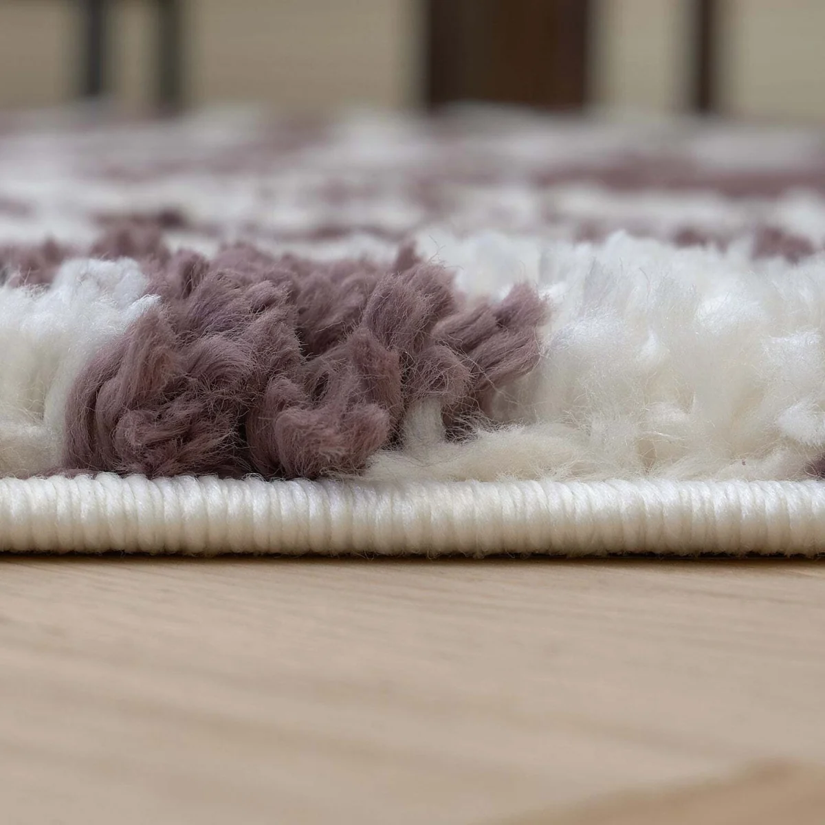The Rugs Moodi Scandinavian Design Patterned Shaggy Runner - Purple β image 4