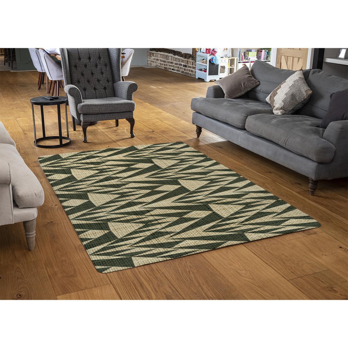 Geo Pattern Rug - Green / 230cm – image 3