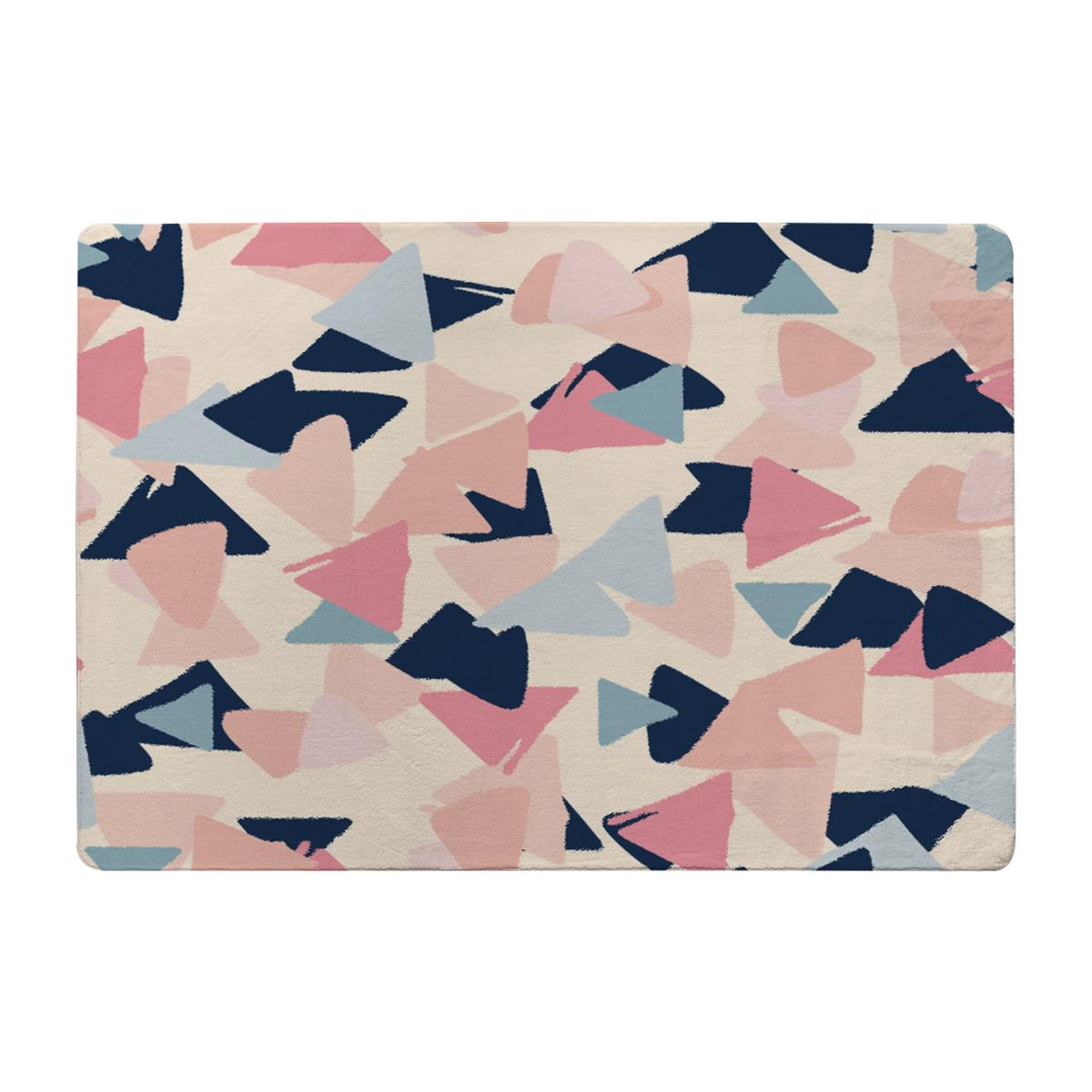 Pastel Coloured Triangles Rug - Pink / 150cm – image 1