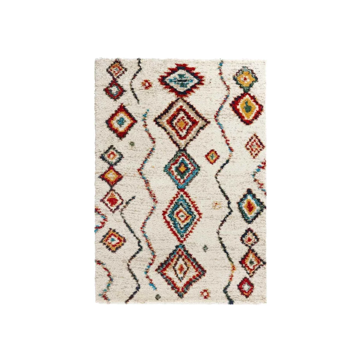 Hanse Home Velour Deep-Pile Geometric Vintage Rug 200x290 cm Cream - Cream / 170.0cm – image 1