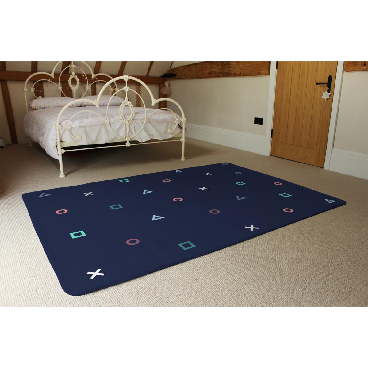 Hipster Pattern Rug - Blue / 110cm – image 3