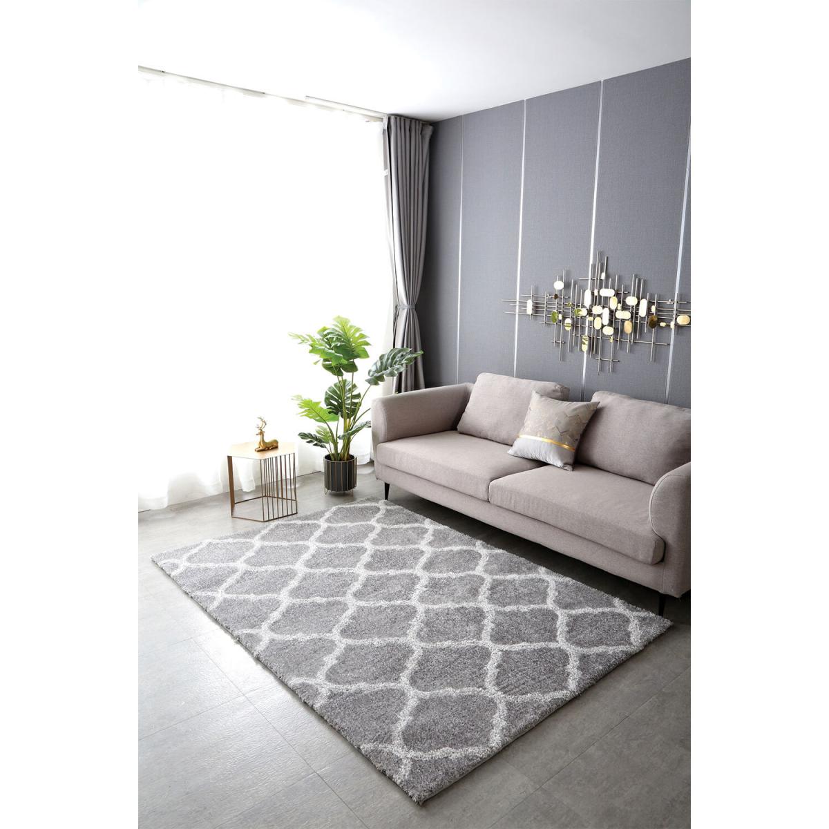 Grey Trellis Rug - 200cm – image 2
