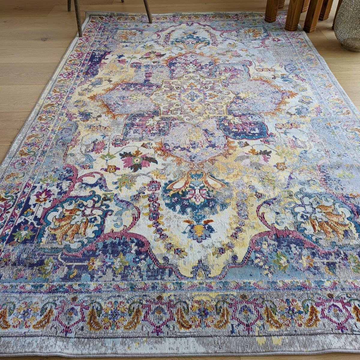 Colourful Traditional Oriental Rug - Capella - Blue / 220cm – image 2