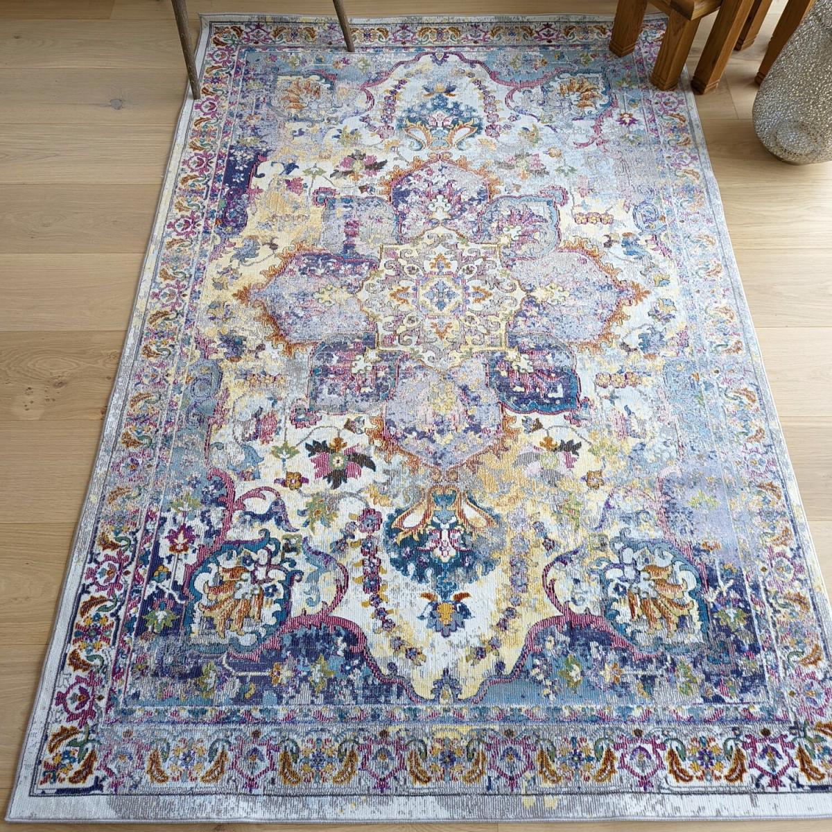 Colourful Traditional Oriental Rug - Capella - Blue / 220cm – image 4