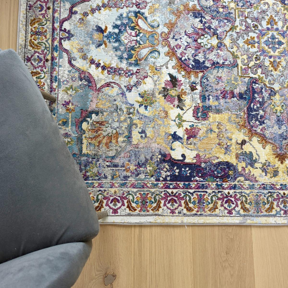 Colourful Traditional Oriental Rug - Capella - Blue / 220cm – image 5