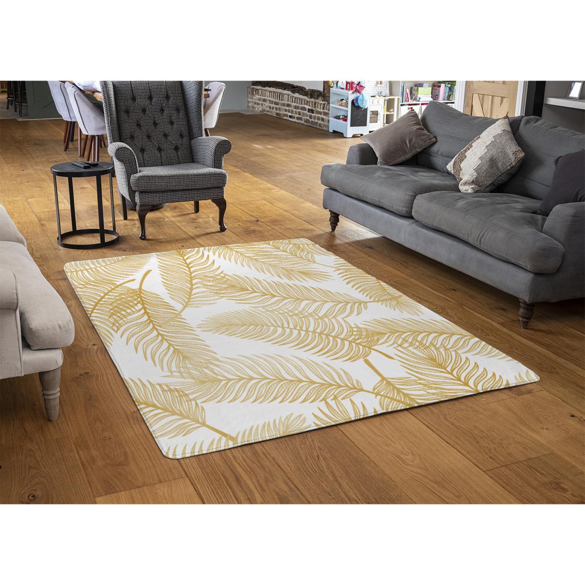 Golden Leaves Rug - Gold / 110cm – image 2