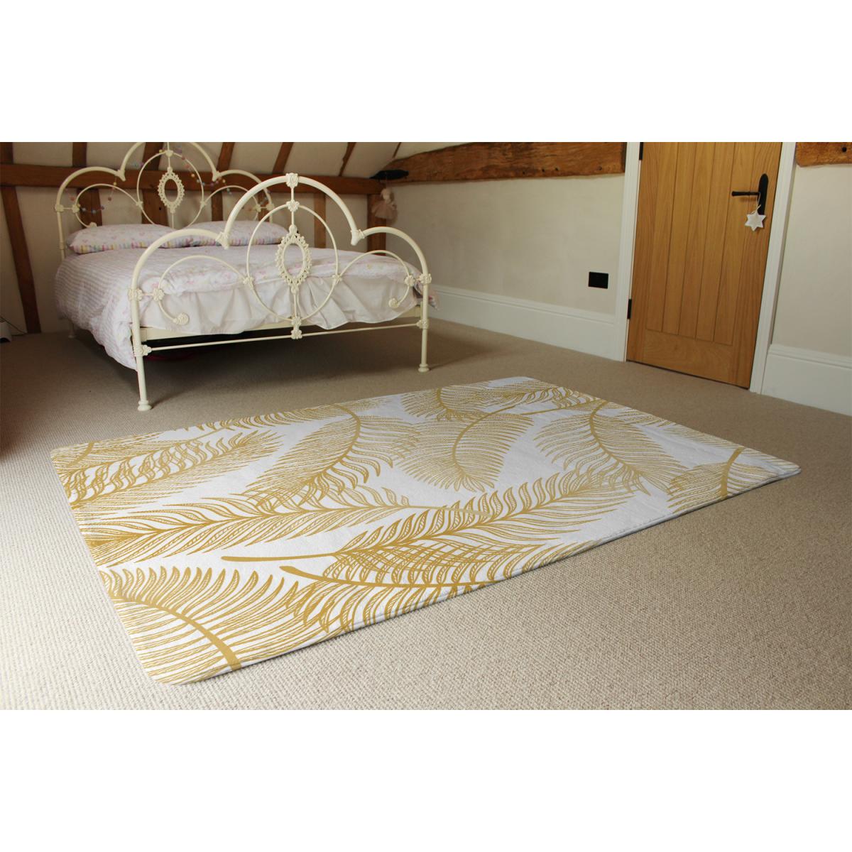 Golden Leaves Rug - Gold / 110cm – image 3