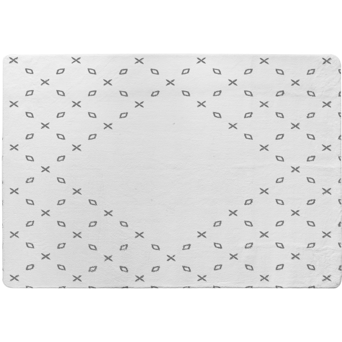 Crosses  Diamonds Designer Rug - White / 110cm – image 2