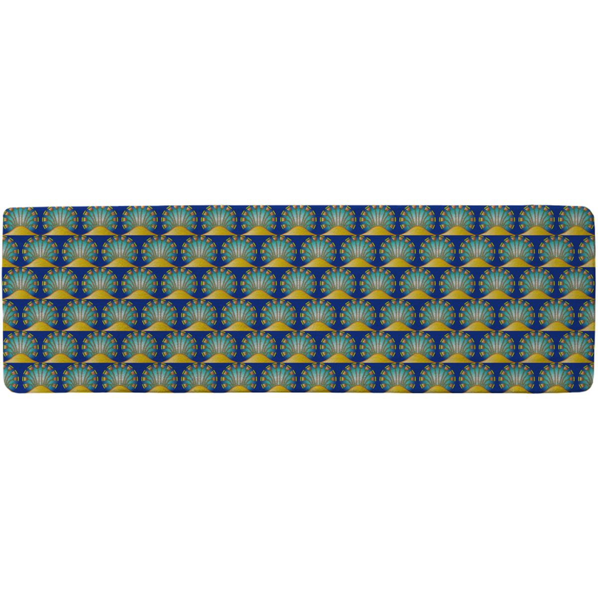Egyptian Style Motif Runner Rug - Green – image 2