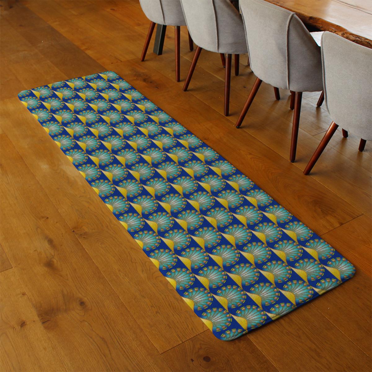 Egyptian Style Motif Runner Rug - Green – image 3