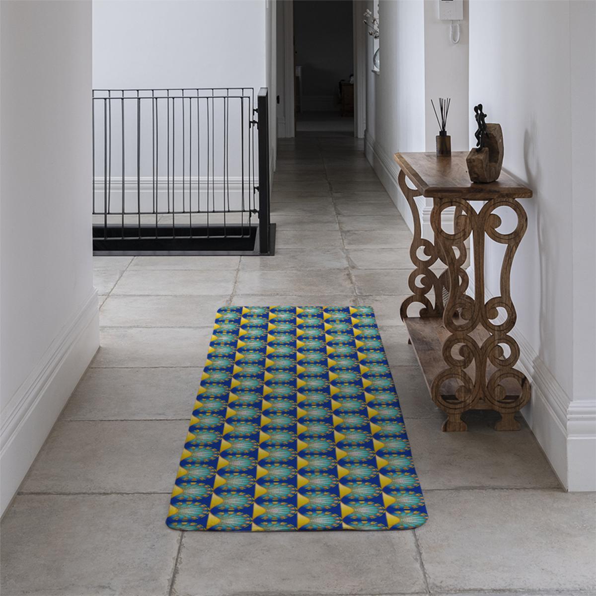 Egyptian Style Motif Runner Rug - Green – image 4