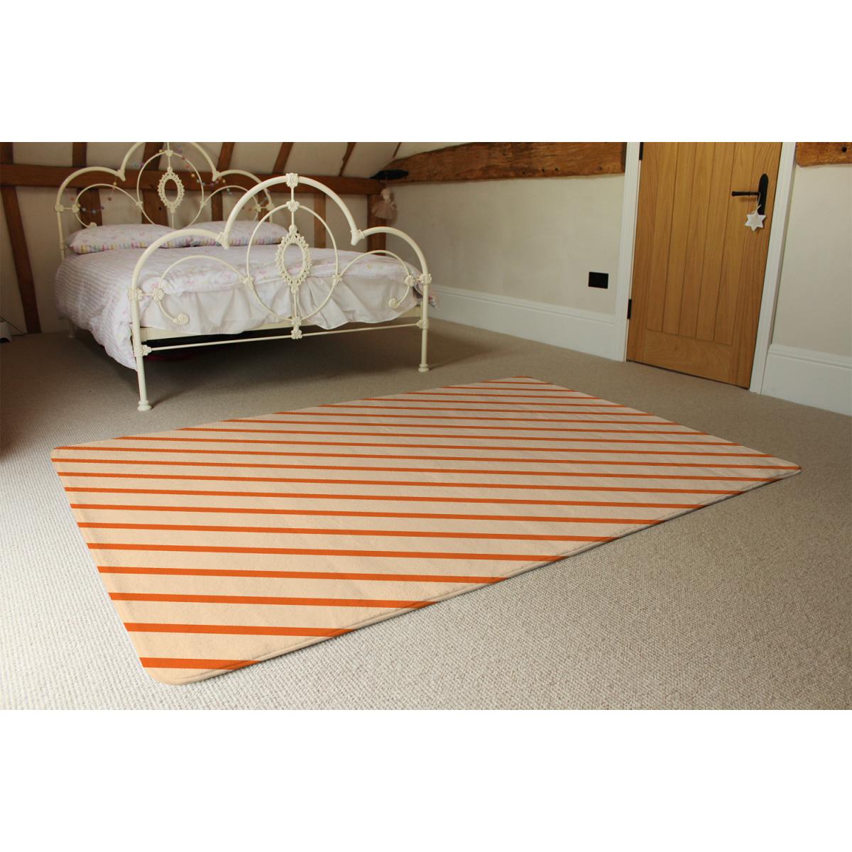 Orange Lines Designer Rug - Orange / 150cm – image 3