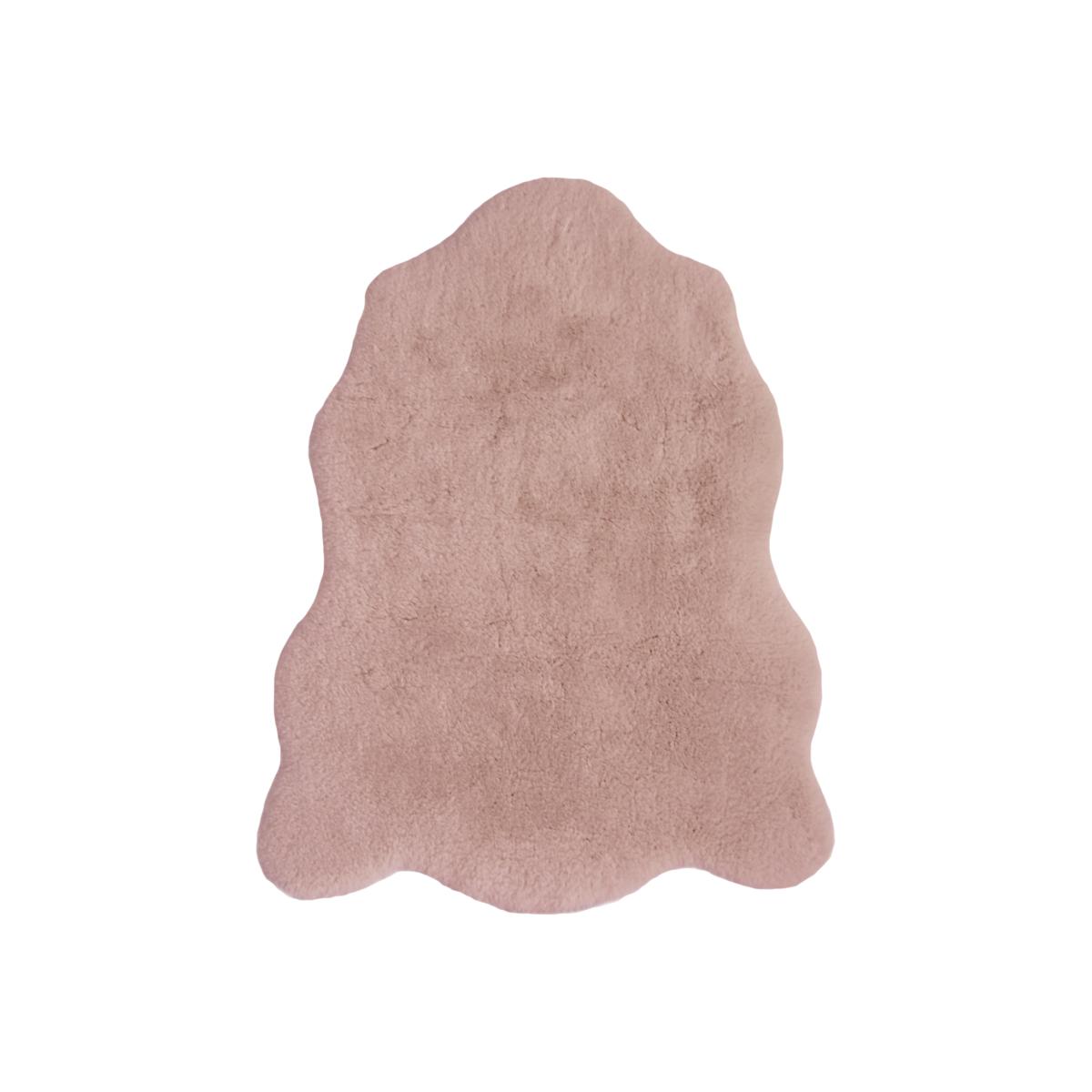 Muslera Collection Faux Fur Rugs in Pink M5 - Pink