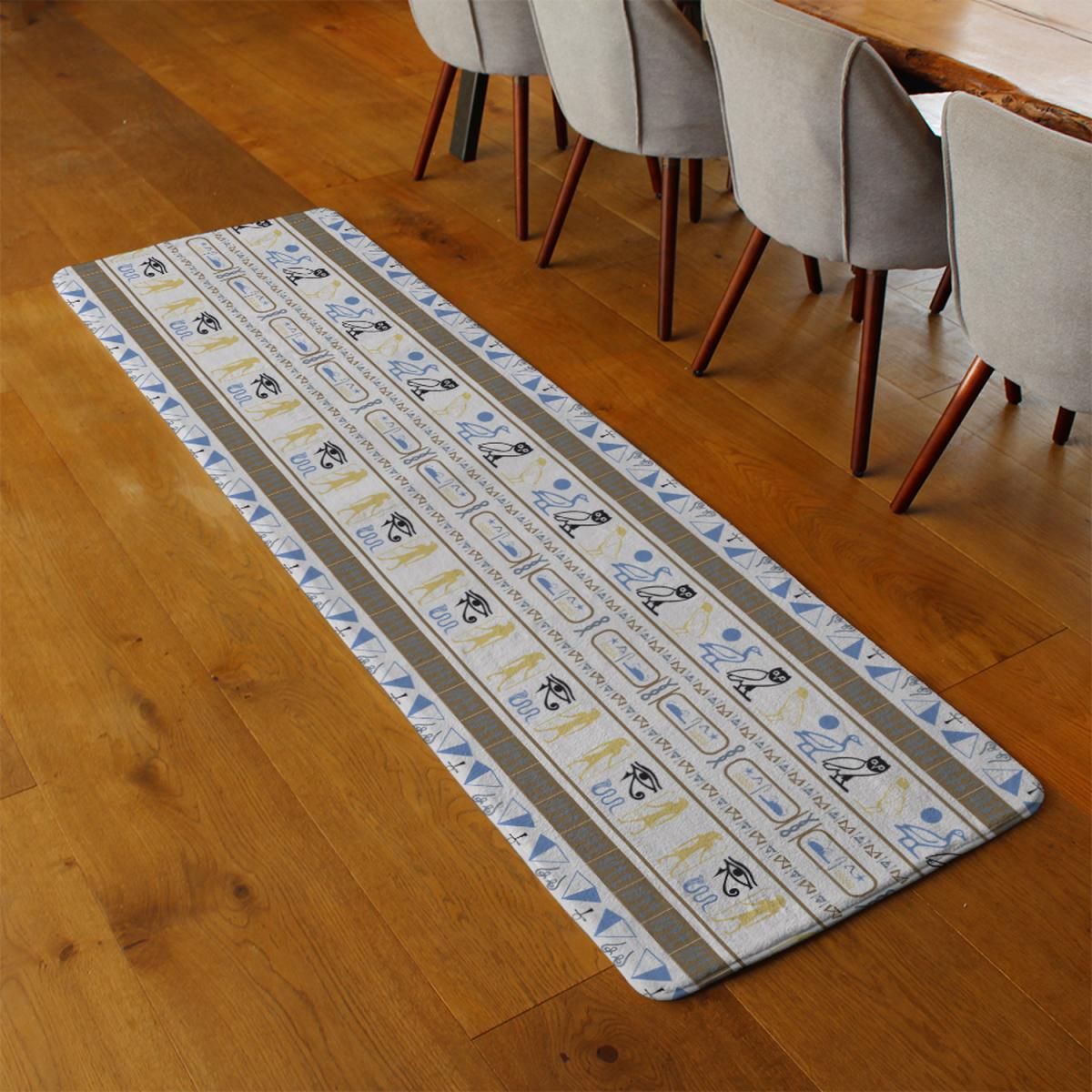 Heiroglyphs Runner Rug - Blue – image 3