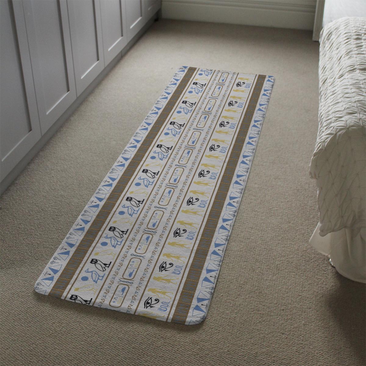 Heiroglyphs Runner Rug - Blue – image 1