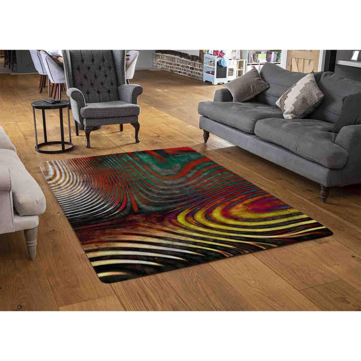 Psychedelic Print Rug - Red / 230cm – image 3