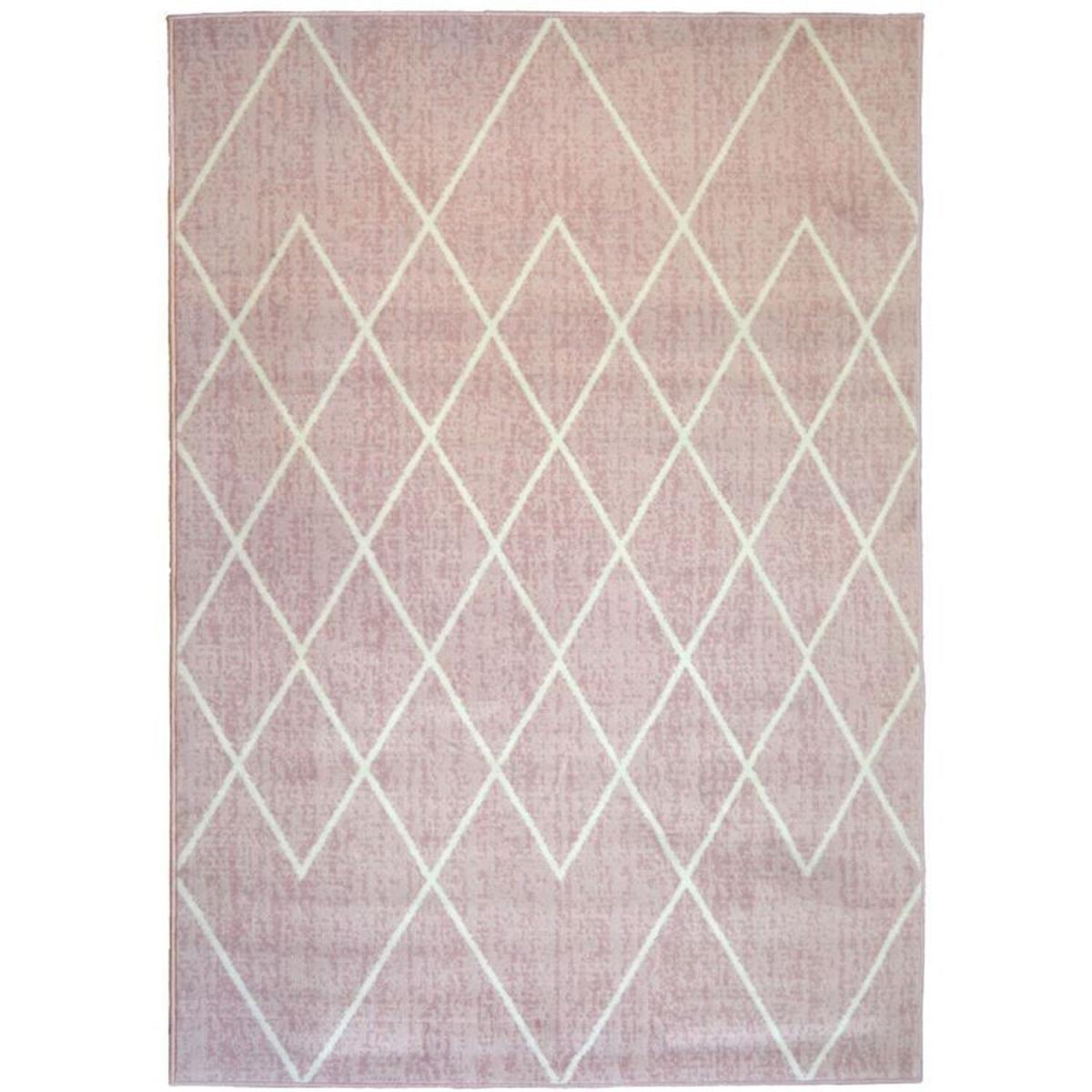 Blush Pink Scandi Trellis Rug - Islay - Pink / 170cm – image 2