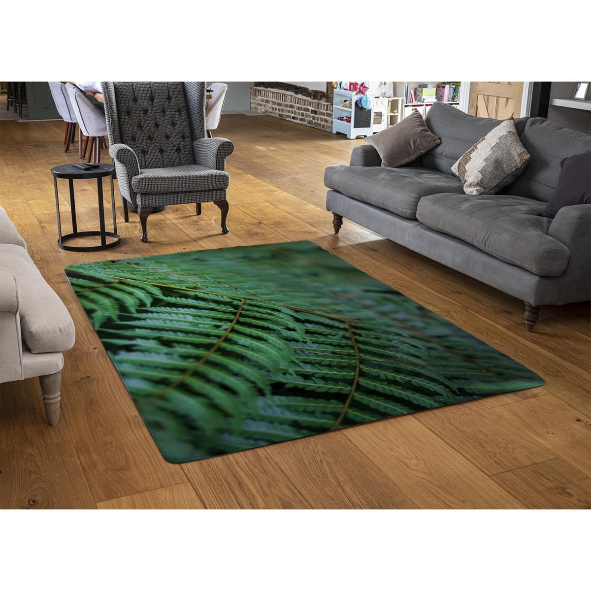 Grren Leaves Pattern And Texture At Indonesia Designer Rug - Green / 150cm – image 2