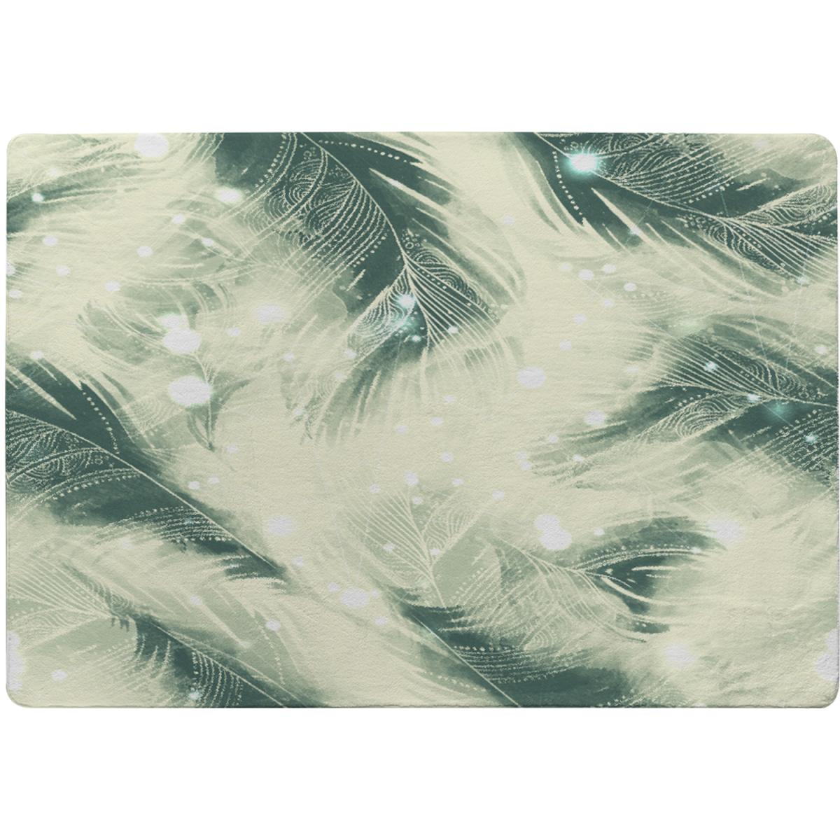 Feathers Fantastic Birds With Decorative Ornaments Rug - Green / 230cm – image 2