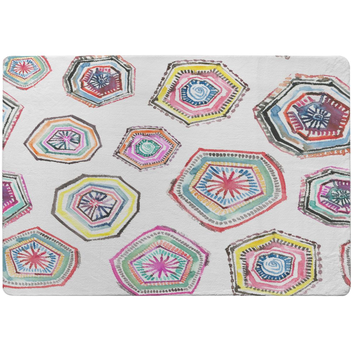 Hand Painted Multicolor Watercolor Rug - Pink / 230cm – image 2
