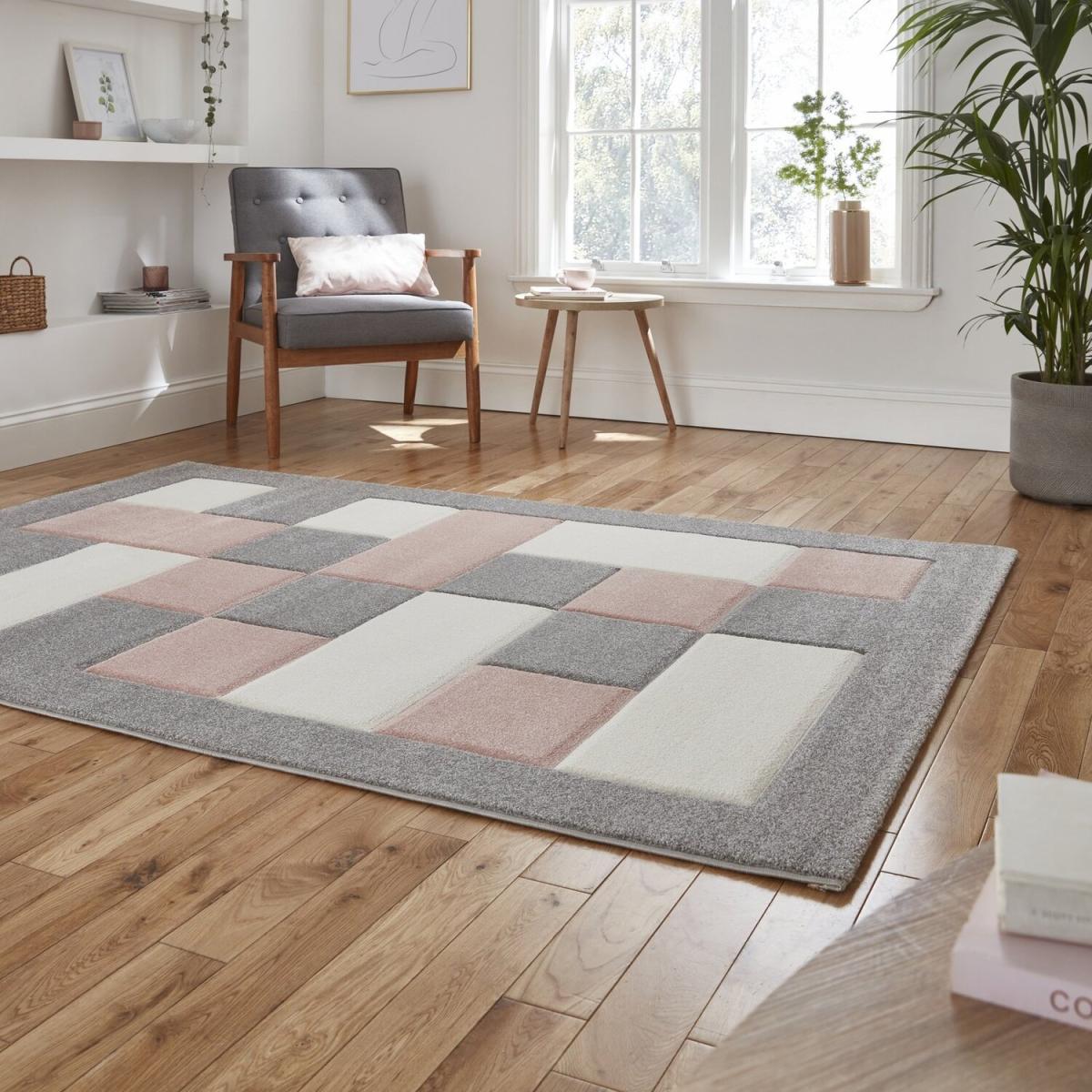 Brooklyn BRK04 GreyRose Rug - Grey/Rose / 150cm – image 2