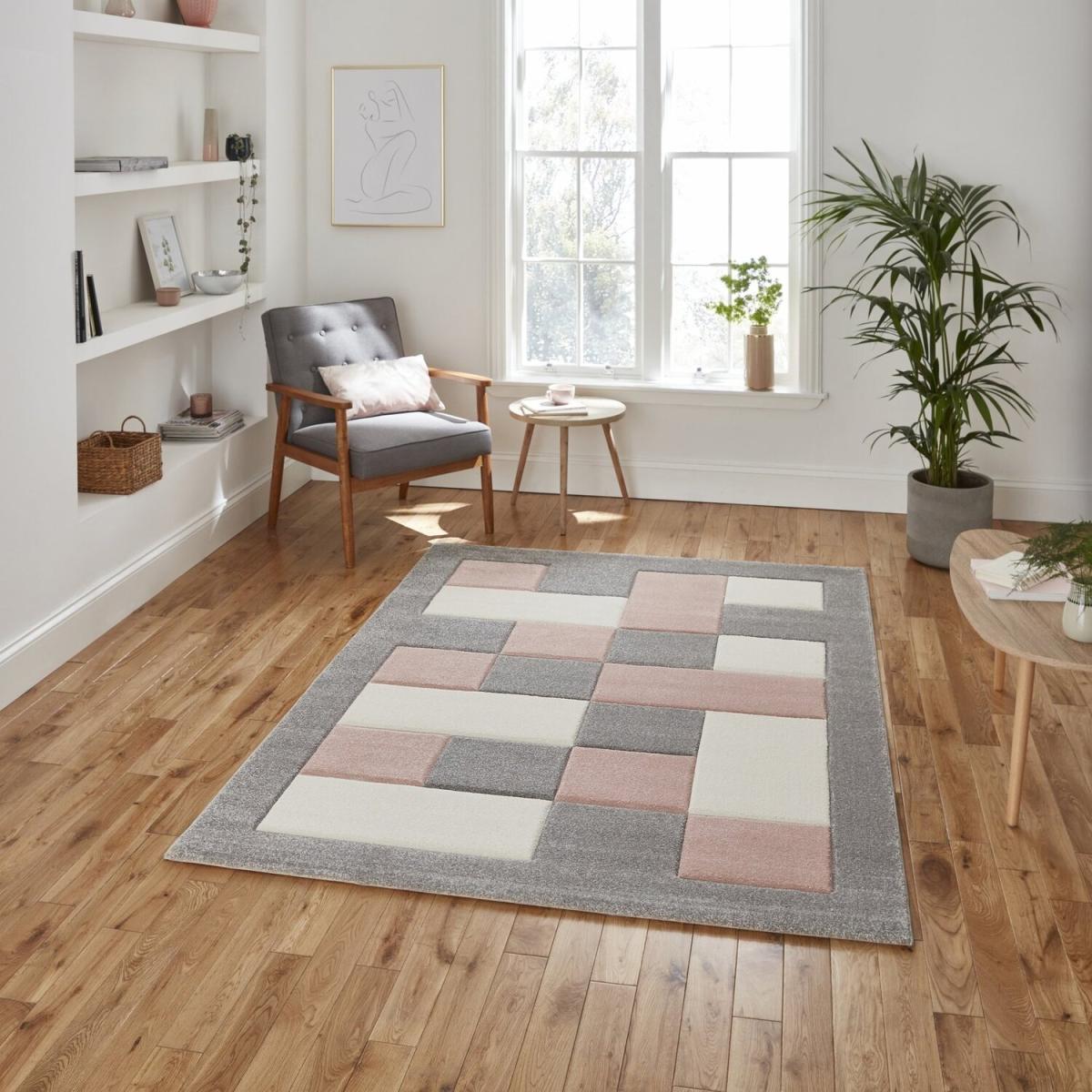 Brooklyn BRK04 GreyRose Rug - Grey/Rose / 150cm – image 1