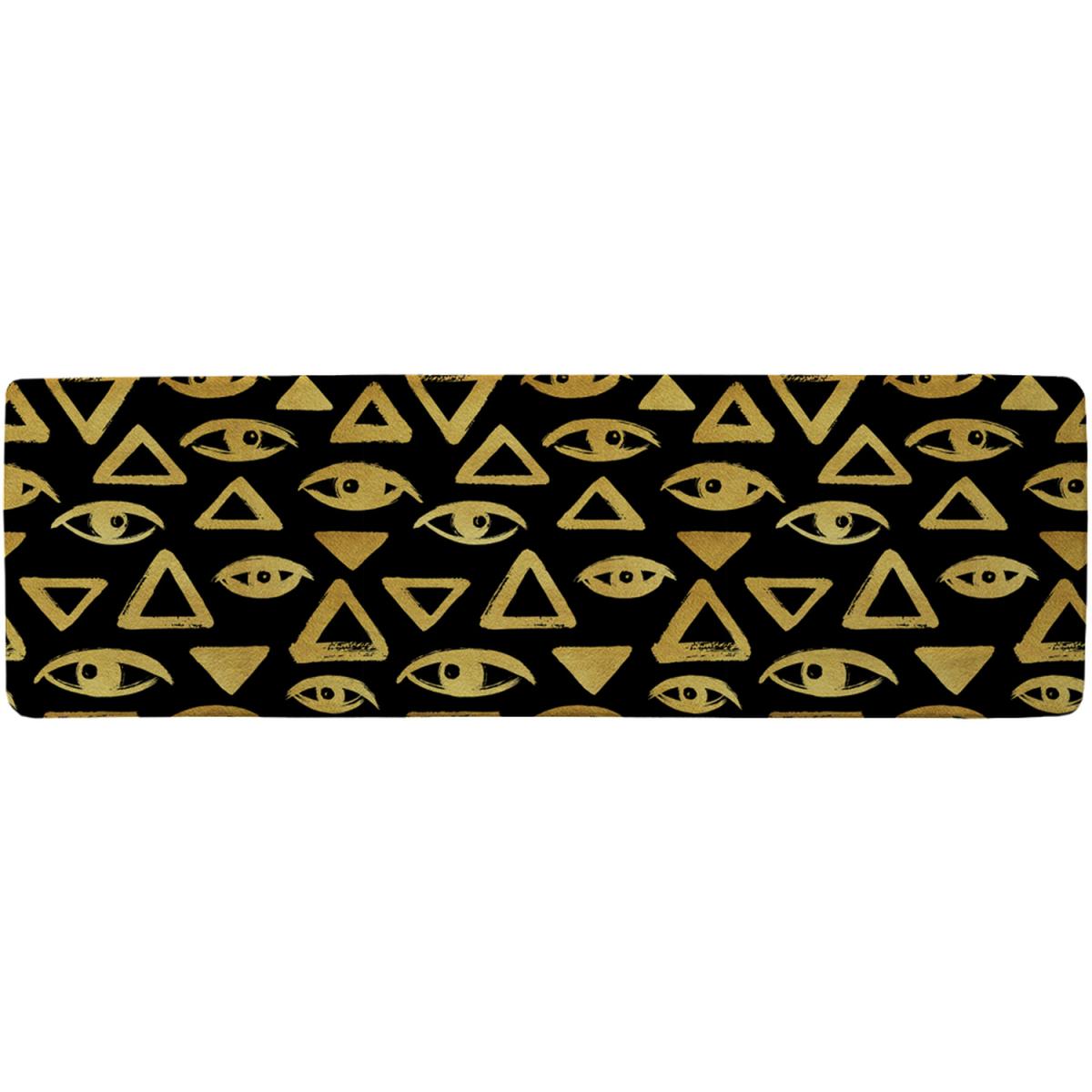 Eyes Pyramids Runner Rug - Black – image 2